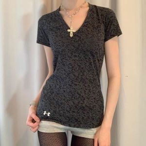 Grey Under Armor heat gear athletic tee